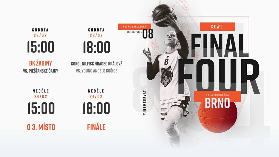 Čajky cez víkend na Final Four Stredoeurópskej ligy CEWL v Brne