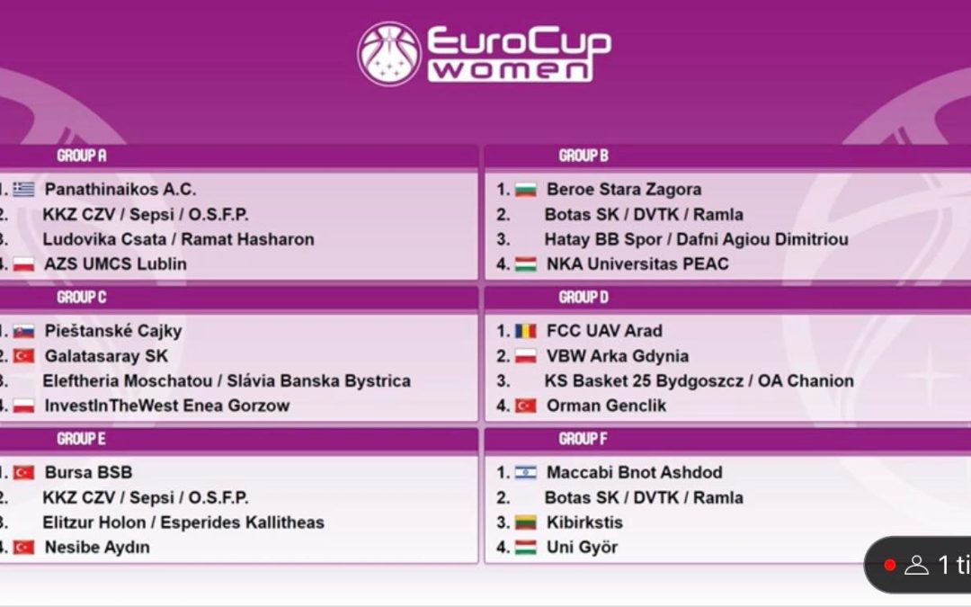 Čajky v C-skupine Eurocupu proti Galatasarayu, Gorzówu a kvalifikantovi